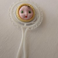 Ретро стара бебешка играчка Бакелитова дрънкалка от твърда пластмаса не използвана., снимка 1 - Други ценни предмети - 42896556