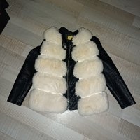 кожено яке и пухен елек, снимка 1 - Детски якета и елеци - 44381163