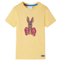 Детска тениска с къс ръкав, жълта, 104(SKU:11880, снимка 1 - Детски тениски и потници - 44792670