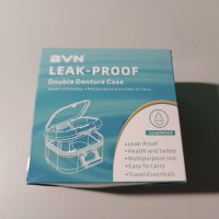 BVN херметична кутия за съхранение и почистване на протези с филтър за пътуване (бял+розов), снимка 8 - Други стоки за дома - 44201290