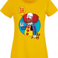Дамска тениска The Simpsons Krusty The Clown Pennywise 02,Halloween,Хелоуин,Празник,Забавление,, снимка 9 - Тениски - 38154282
