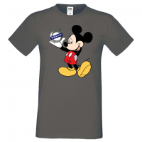 Мъжка тениска Mickey Mouse Volvo Подарък,Изненада,Рожден ден, снимка 4 - Тениски - 36577705