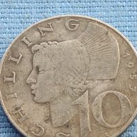Сребърна монета 10 шилинга 1957г. Австрия Втора република 40392, снимка 4 - Нумизматика и бонистика - 42755435