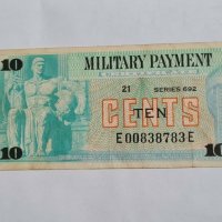 US Military Payment 10 Cents Series 692, снимка 1 - Нумизматика и бонистика - 31760727