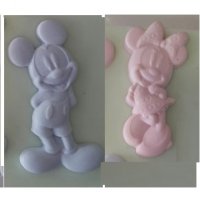 Мики и Мини Маус прави силиконов молд форма фондан гипс шоколад, снимка 2 - Форми - 39013868
