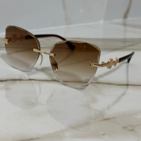 Слънчеви очила с кафеви стъкла и златни елементи LV, снимка 3 - Слънчеви и диоптрични очила - 44751096