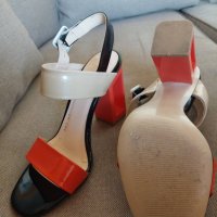 Дамски лачени обувки с интересен ток марка Morissett номер 37, снимка 7 - Дамски обувки на ток - 37676455