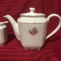 Порцеланов чайник и латиера произведени в "Китка", снимка 2 - Сервизи - 38980863