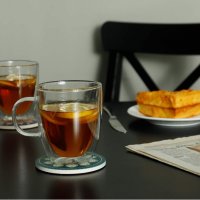 2963 Чаша от двустенно стъкло за топли, студени напитки и кафе, снимка 17 - Чаши - 34264761