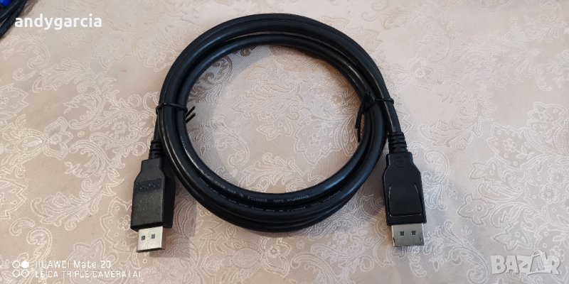 Coxoc displayport male to displayport male cable E344977-E High Speed 80°C, 30V , 6ft - 1.8 метра , снимка 1