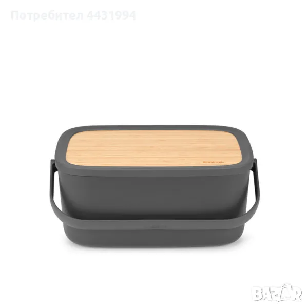 Кутия за хляб Brabantia Nic, Dark Grey, снимка 1