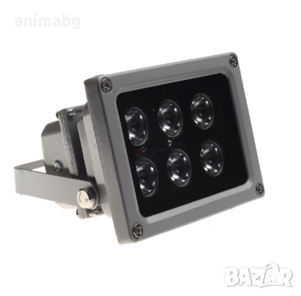 ANIMABG Външна водоустойчива инфрачервена лампа за нощно виждане, LEDS IR осветител, снимка 1