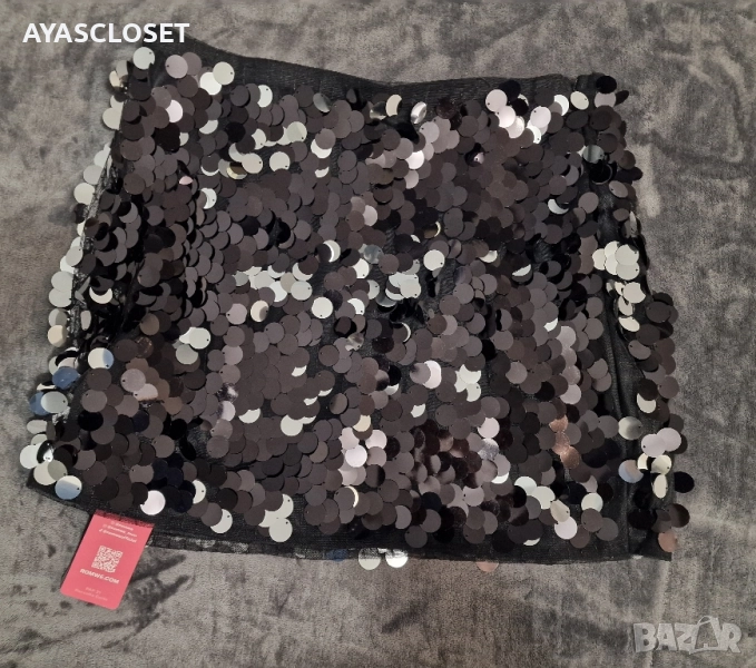 Дамска пола с пайети хЛ, снимка 1