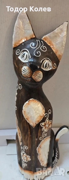 Котка дървена ръчна изработка., снимка 1