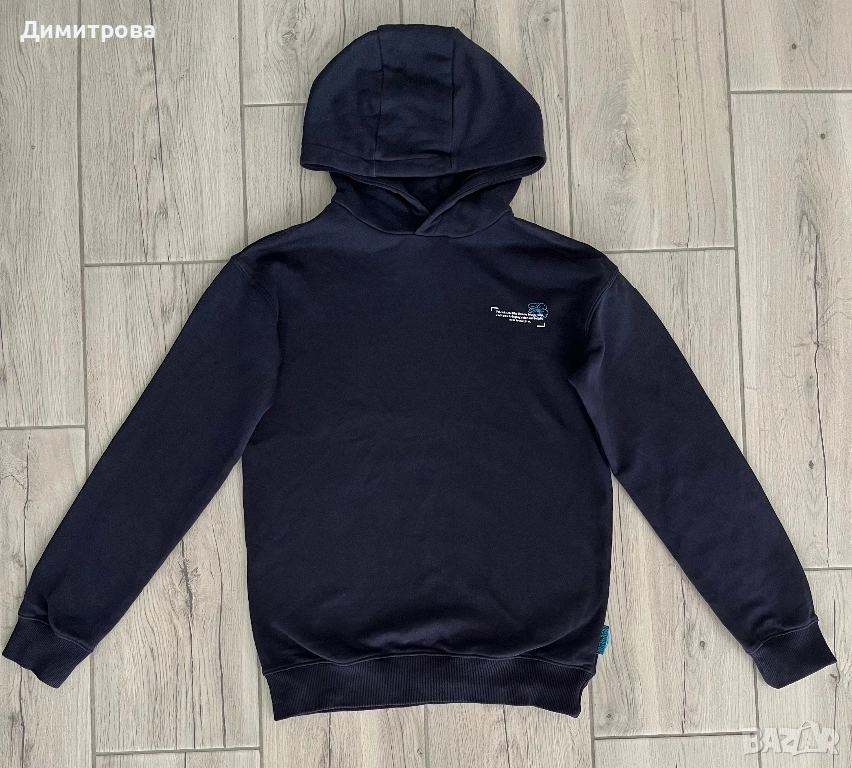 Суичър с качулка Blue Denim, снимка 1