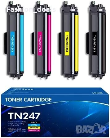Нов Комплект Тонери TN-243CMYK за принтер Brother Ярки Цветове Дълъг Живот, снимка 1
