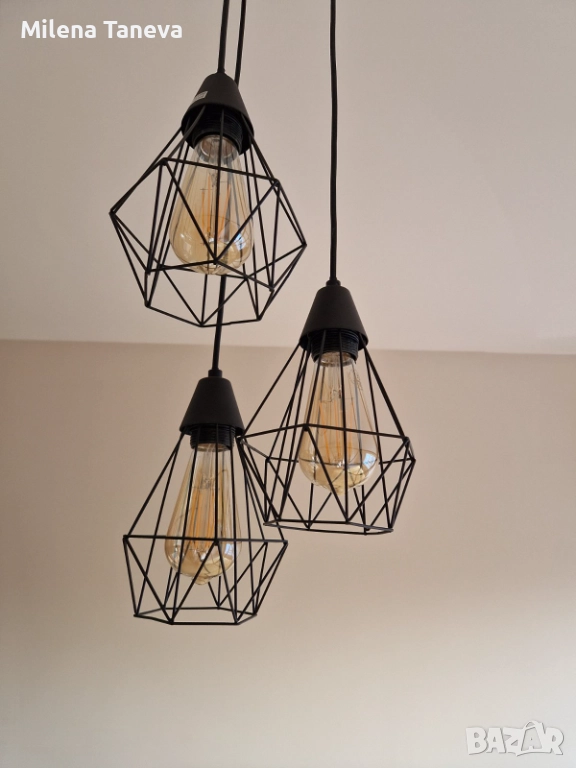 Полилей с 2 настолни лампи, снимка 1