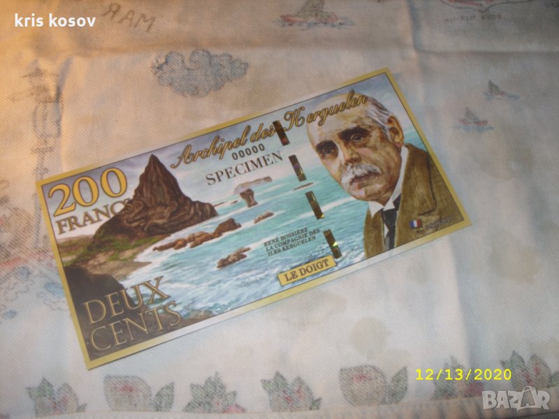 Kerguelen 200 франка 2010 г - Образец, снимка 1