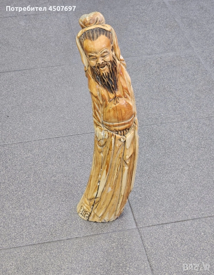 Азиатска фигора от кост., снимка 1