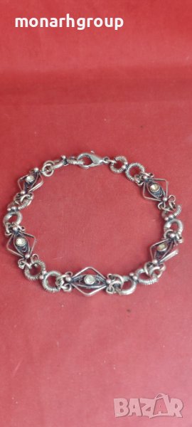 Сребърна гривна, снимка 1