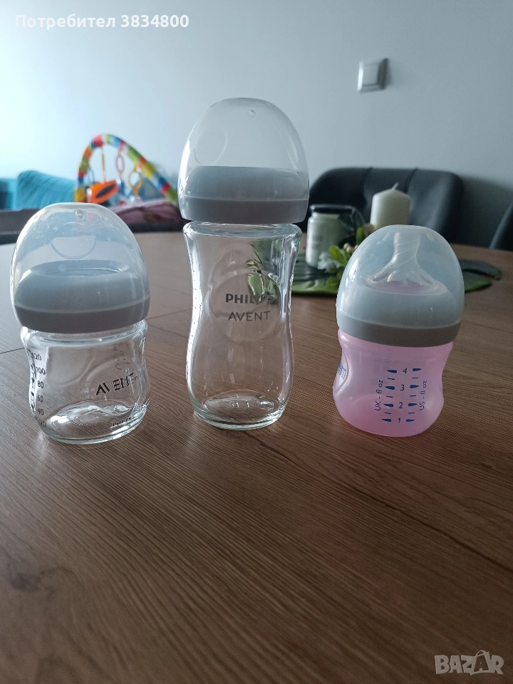 3бр. стъклени шишета Avent Philips, снимка 1