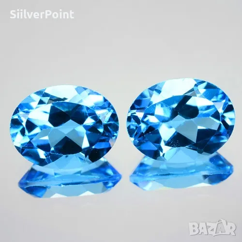 Топази чифт Swiss Blue , снимка 1