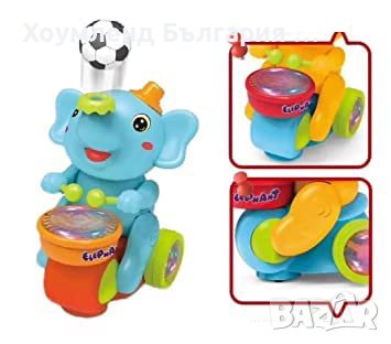 Музикална детска играчка слонче, снимка 1