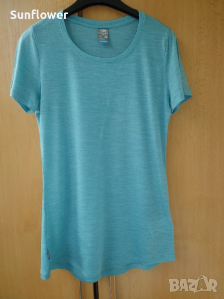 Тениска Icebreaker Merino Cool Lite, синьо-зелена, XS , снимка 1
