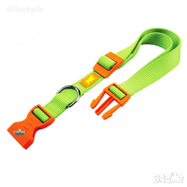 Нашийник за куче в неоново-зелен цвят Нашийници за кучета Кучешки нашийник Кучешки нашийници, снимка 1