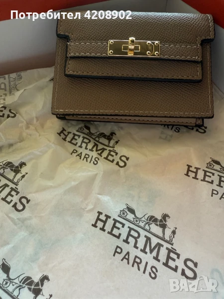 Портфейл / кард холдър Hermes Kelly, снимка 1