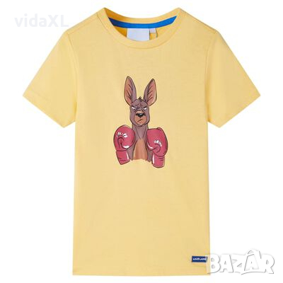 Детска тениска с къс ръкав, жълта, 104(SKU:11880, снимка 1