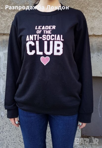 Суичър син с надписи,рЛ,Лондон,от 60лв, снимка 1