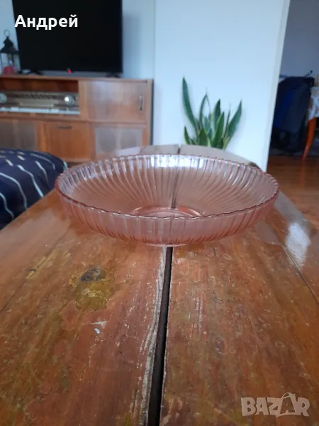 Стара стъклена фруктиера #9, снимка 1