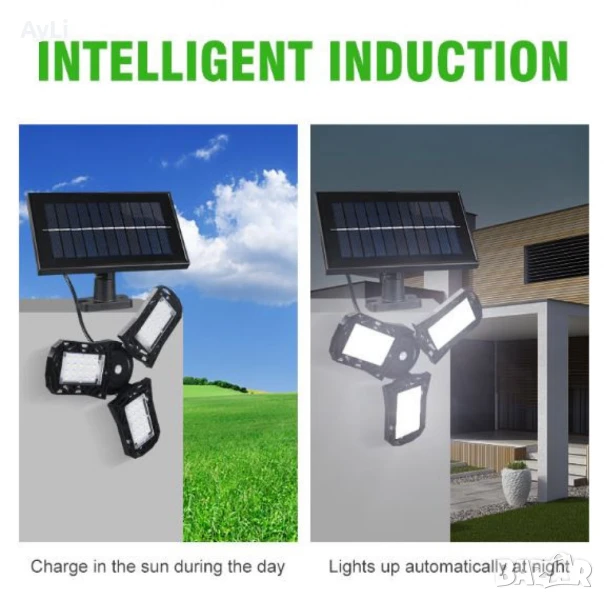 Слънчева соларна LED лампа за къмпинг и домакинство, снимка 1