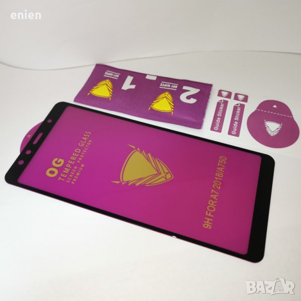 OG Full Glue Стъклен протектор за Samsung Galaxy A7 2018, снимка 1