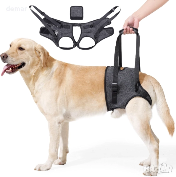 Регулируем опорен колан за повдигане на кучета за задни крака, XL, снимка 1