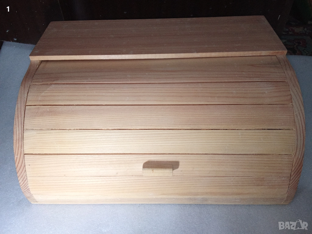 Дървена кутия за хляб , снимка 1