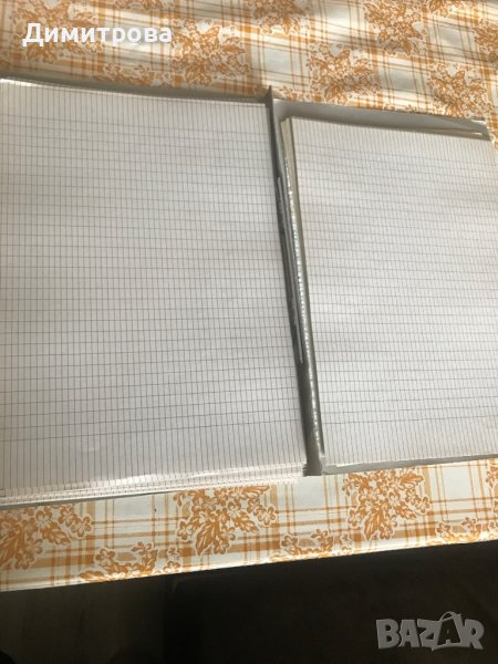 Карирани листи, индиго, снимка 1