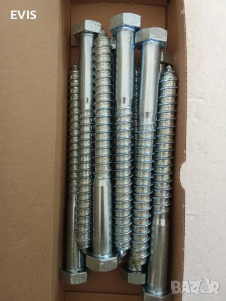 Патентни винтове с шестостенна глава 16х180 – 10 бр. в опаковка, снимка 1