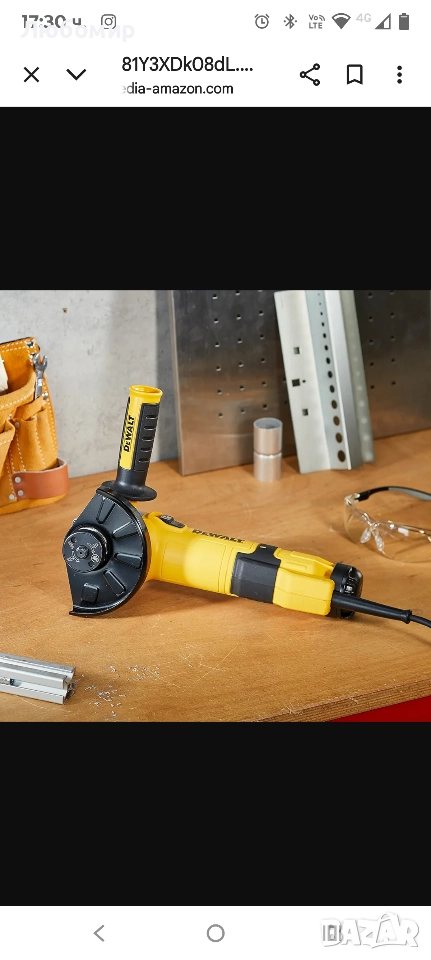 Ъглошлайф DeWalt (1500 вата, 125 мм с електроника за скорост, с плавен старт и защита , снимка 1