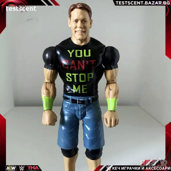Екшън фигура WWE John Cena Figure You Can't Stop Me Basic Series Top Picks Black U CANT STOP ME игра, снимка 1