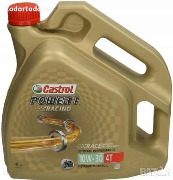 Двигателно масло за мотор CASTROL POWER 1 RACING 4T 10W30 4L, снимка 1