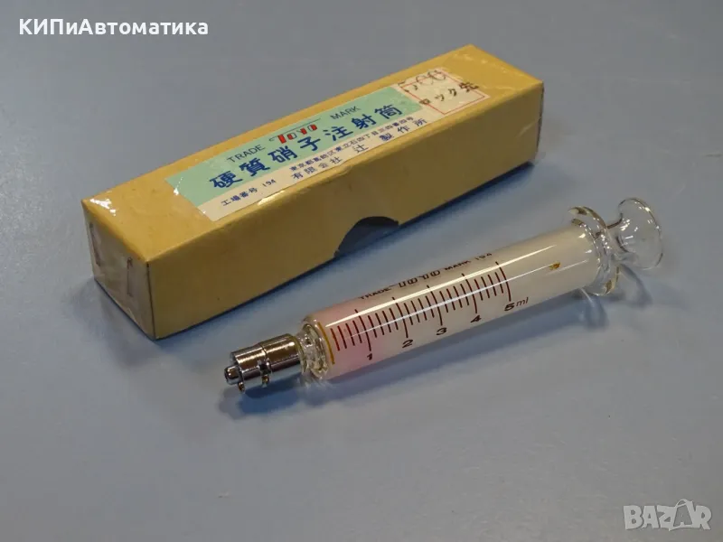 стъклена спринцовка TSFJ TOYO 5CC Hard Glass Syringe Barrel 5ml, снимка 1