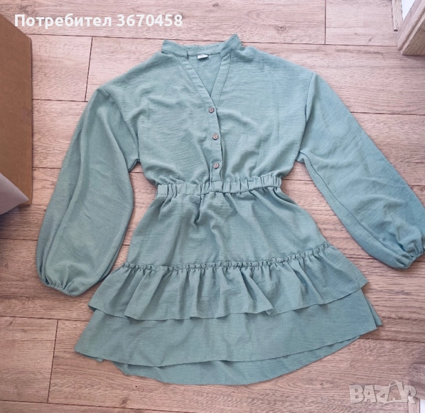 Дамска къса модерна рокля Л размер елегантна , снимка 1