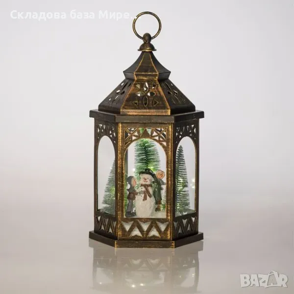 Коледен фенер LED осветление, 18x16x34 сантиметра , снимка 1