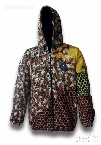 Суичър с качулка и вертикален цип  I LOVE BEES , снимка 1