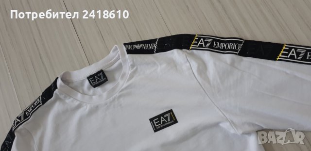 Emporio Armani EA7 Mens Size S НОВО! ОРИГИНАЛ! Мъжка Памучна Блуза - Суичър!, снимка 9 - Спортни дрехи, екипи - 42795915