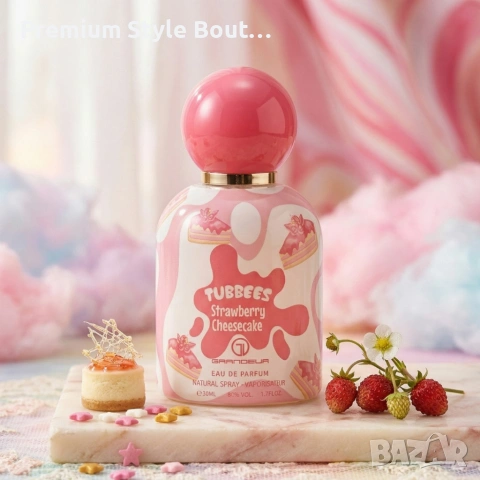 Детски парфюм Tubbees Strawberry Cheesecake 50 мл – сладък гурме аромат с ягода и ванилия, снимка 2 - Дамски парфюми - 54122838