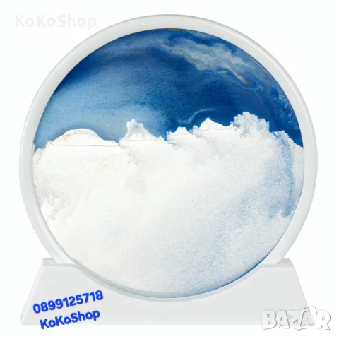 Пясъчен часовник-25 см./3D пясъчен часовник със син пясък/, снимка 3 - Декорация за дома - 49533011