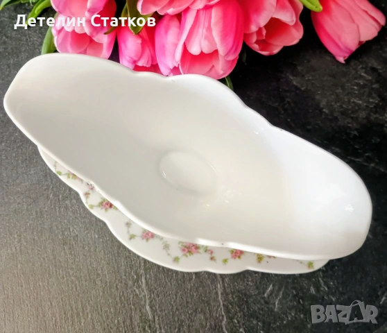 Порцеланова сосиера с чинийка, снимка 6 - Аксесоари за кухня - 54138905